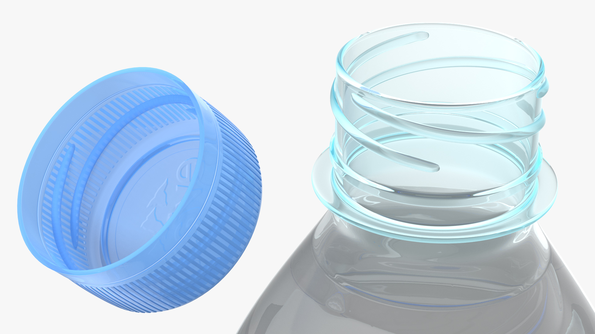Evian Natural Mineral Water Plastic Bottle 3D