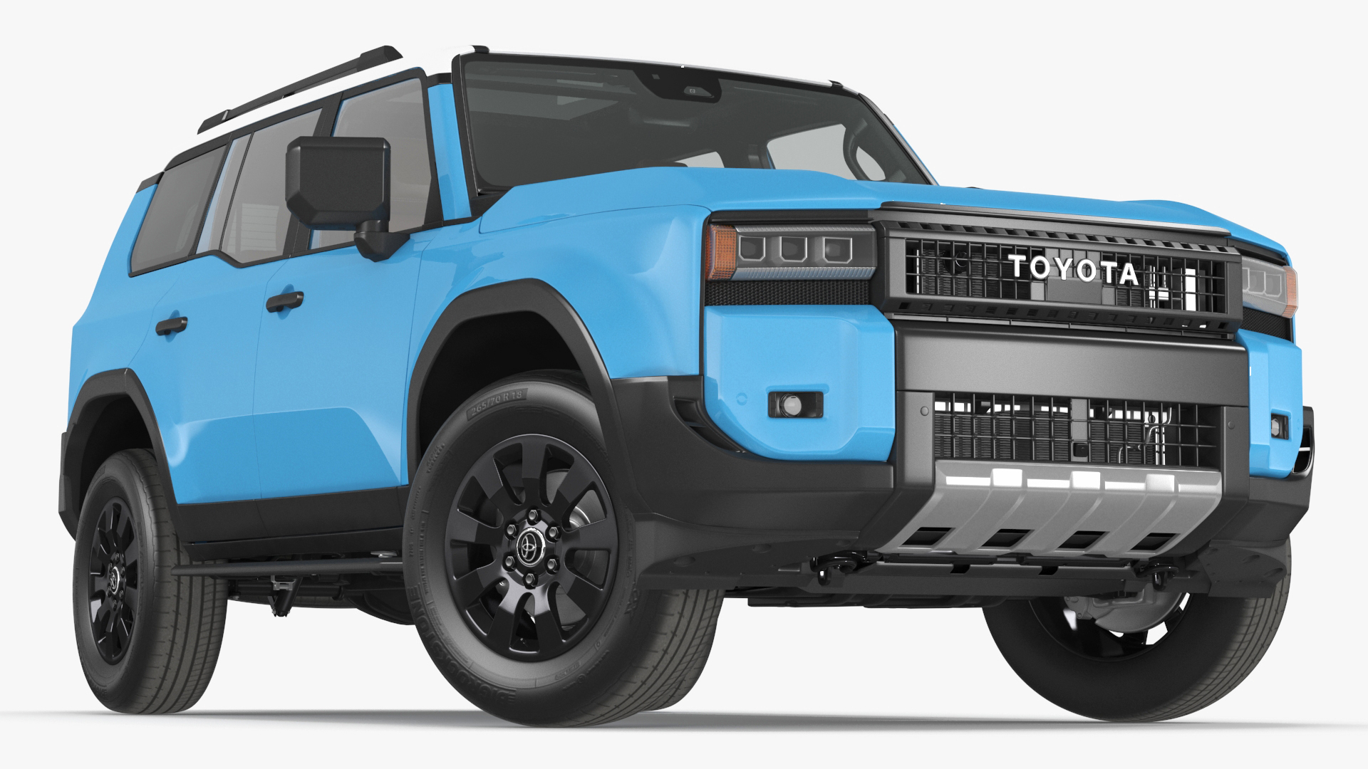 3D Toyota Land Cruiser 2024 Blue Color Rigged for Maya