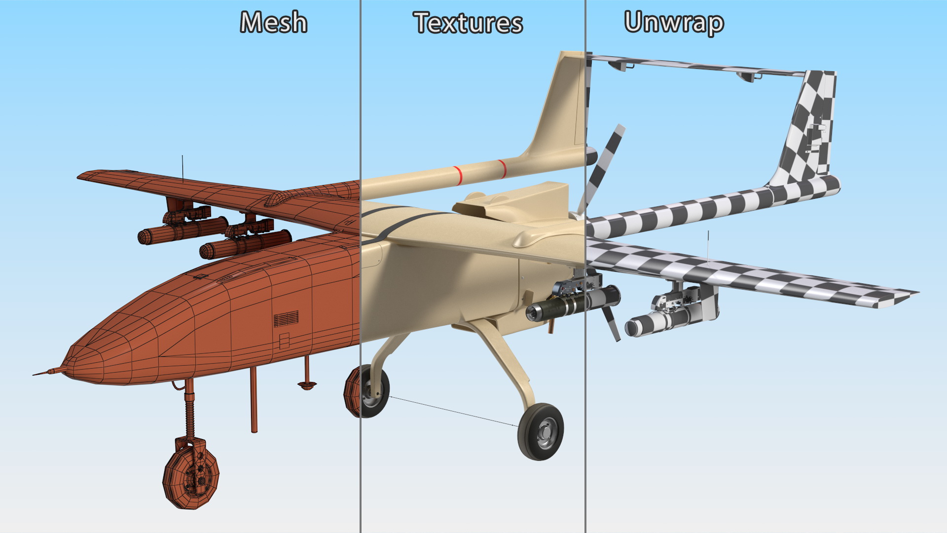 Unidentified Sand Color Drone 3D model