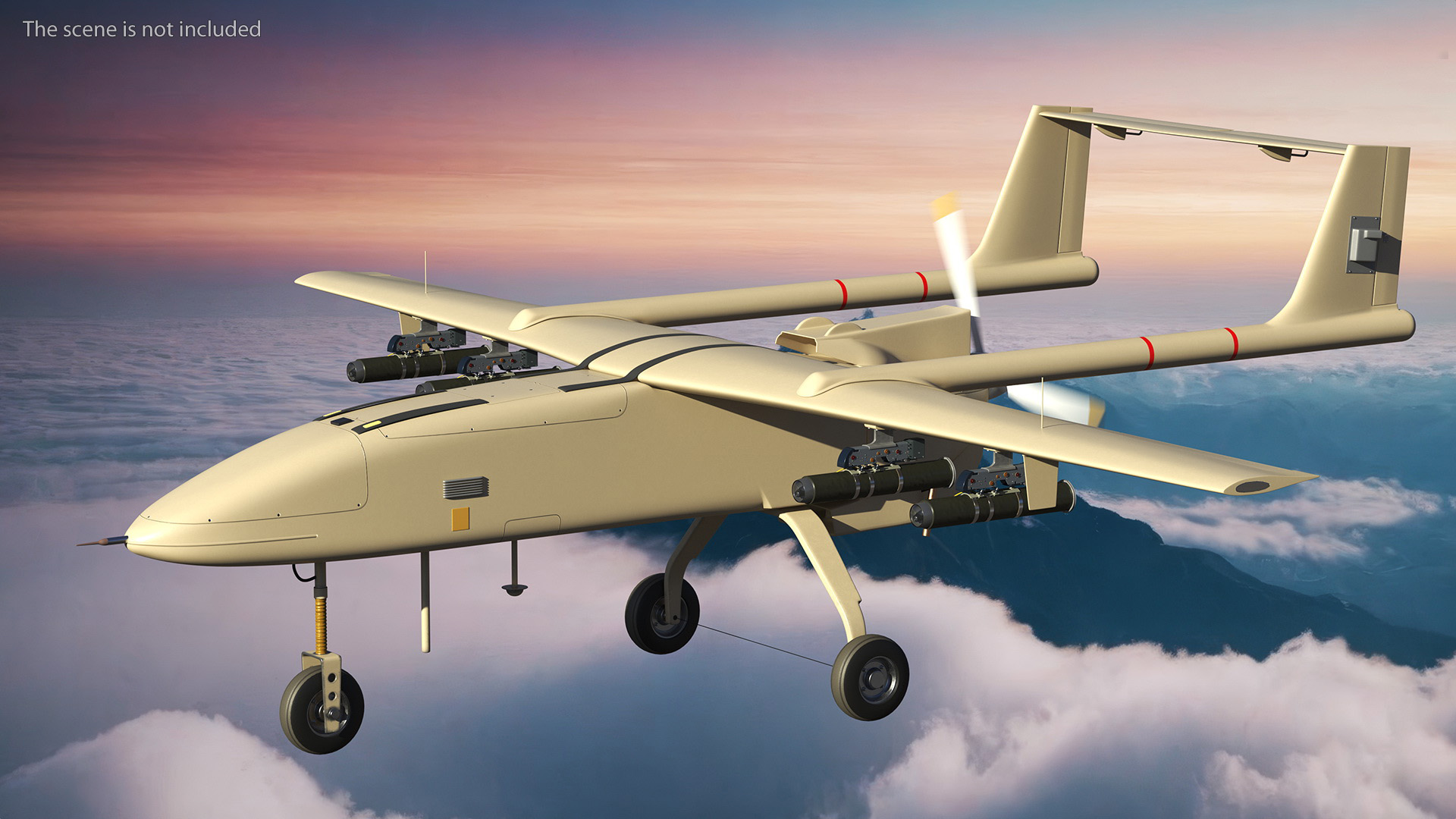 Unidentified Sand Color Drone 3D model