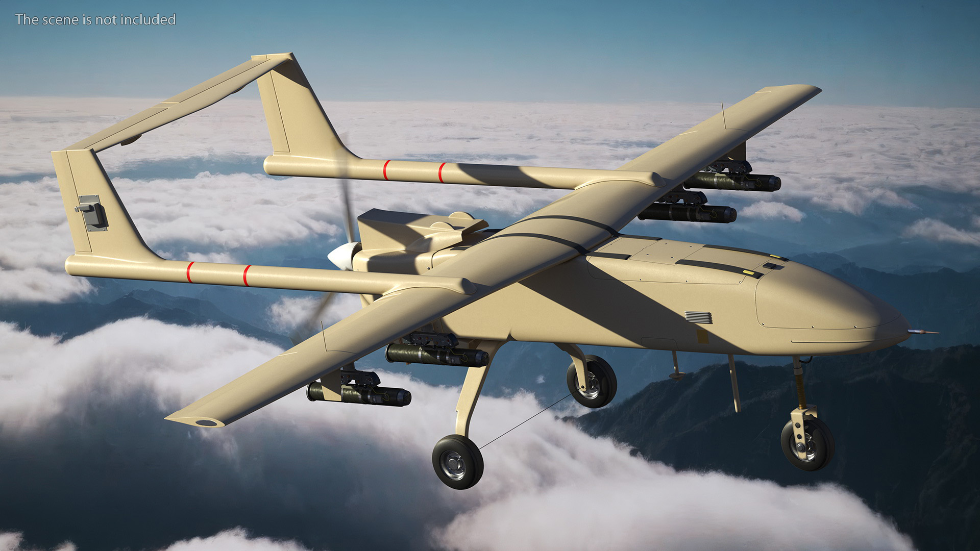 Unidentified Sand Color Drone 3D model