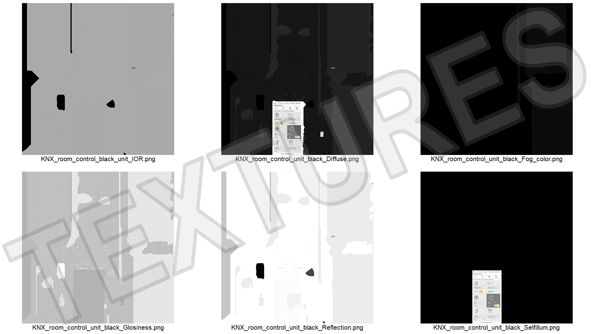 KNX Room Control Unit Black 3D