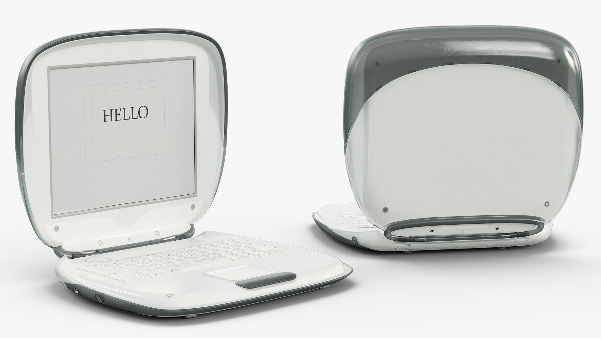 Retro Portable Notebook Computer Rounded Case - view 2