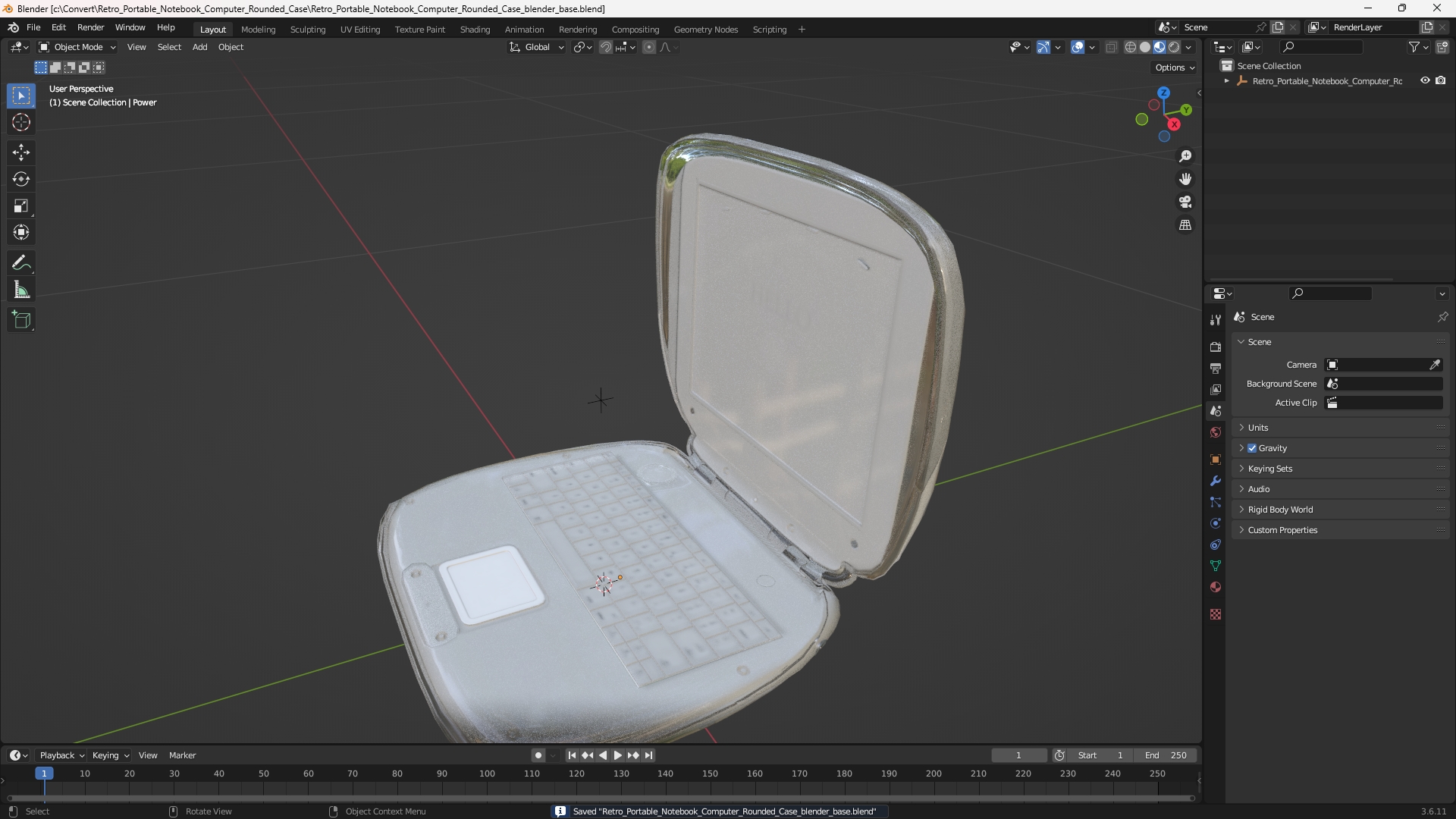 Retro Portable Notebook Computer Rounded Case - view 10