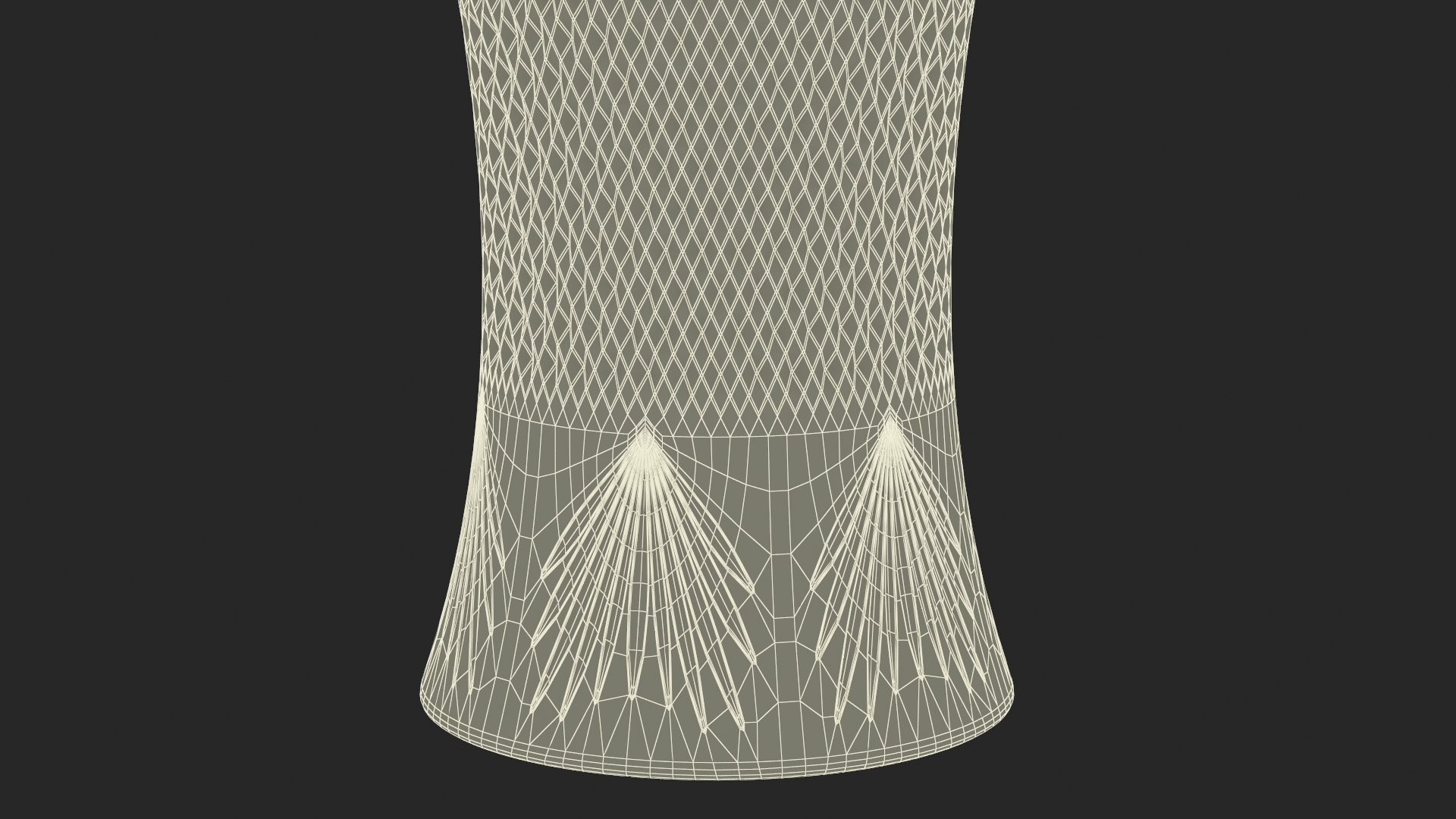 3D Crystal Vase with Textured Design model