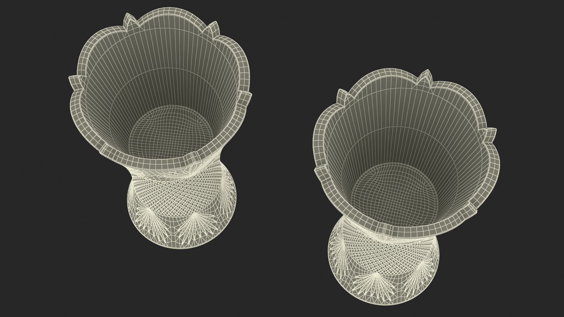 3D Crystal Vase with Textured Design model