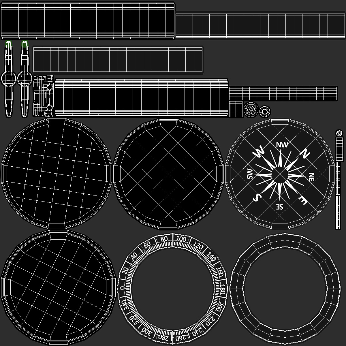 3D Compass in Steel Case