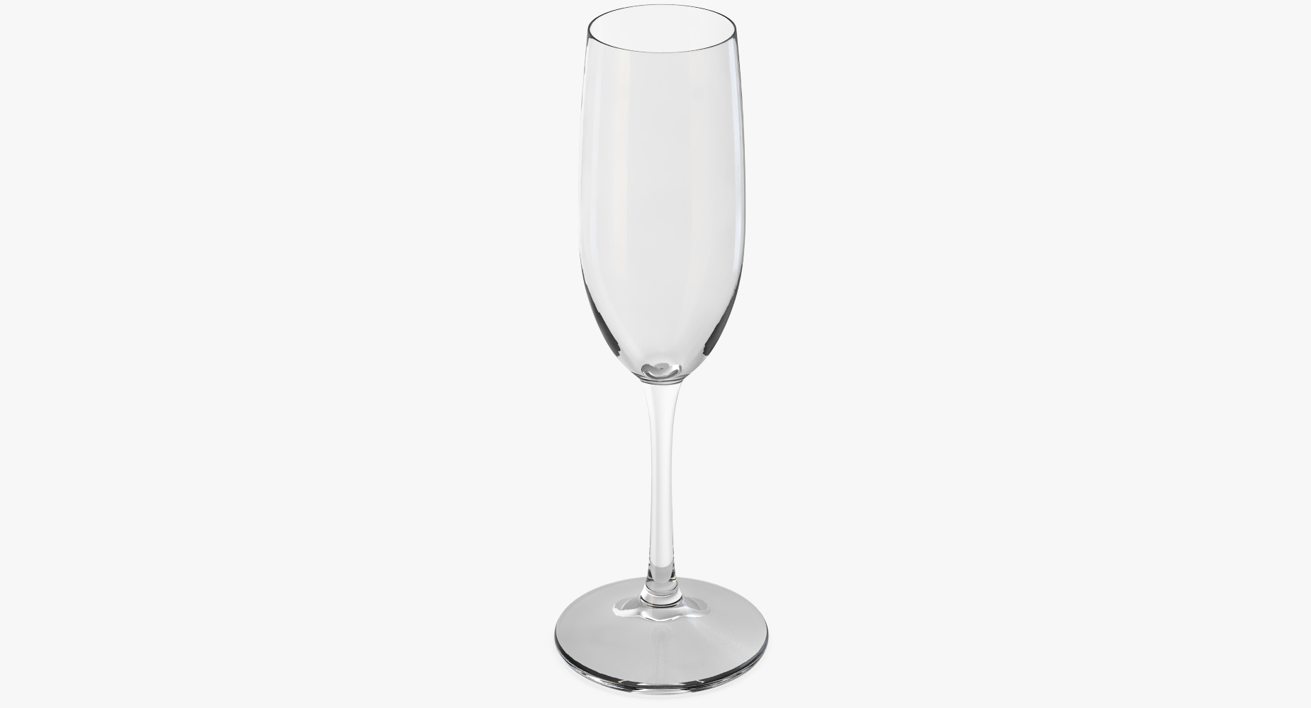 3D Tall Flute Glass