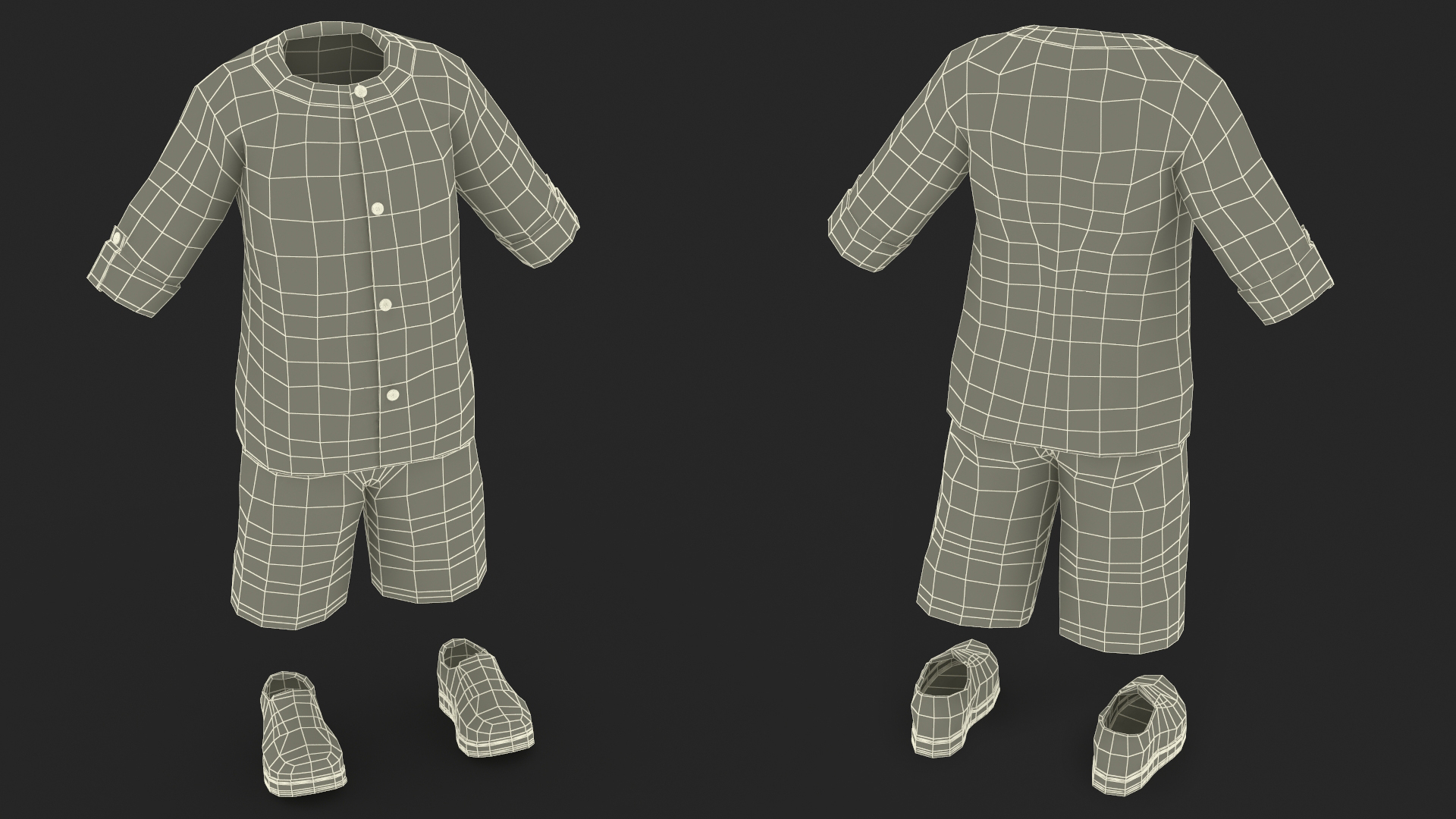 Casual Summer Outfit for Toddler 3D