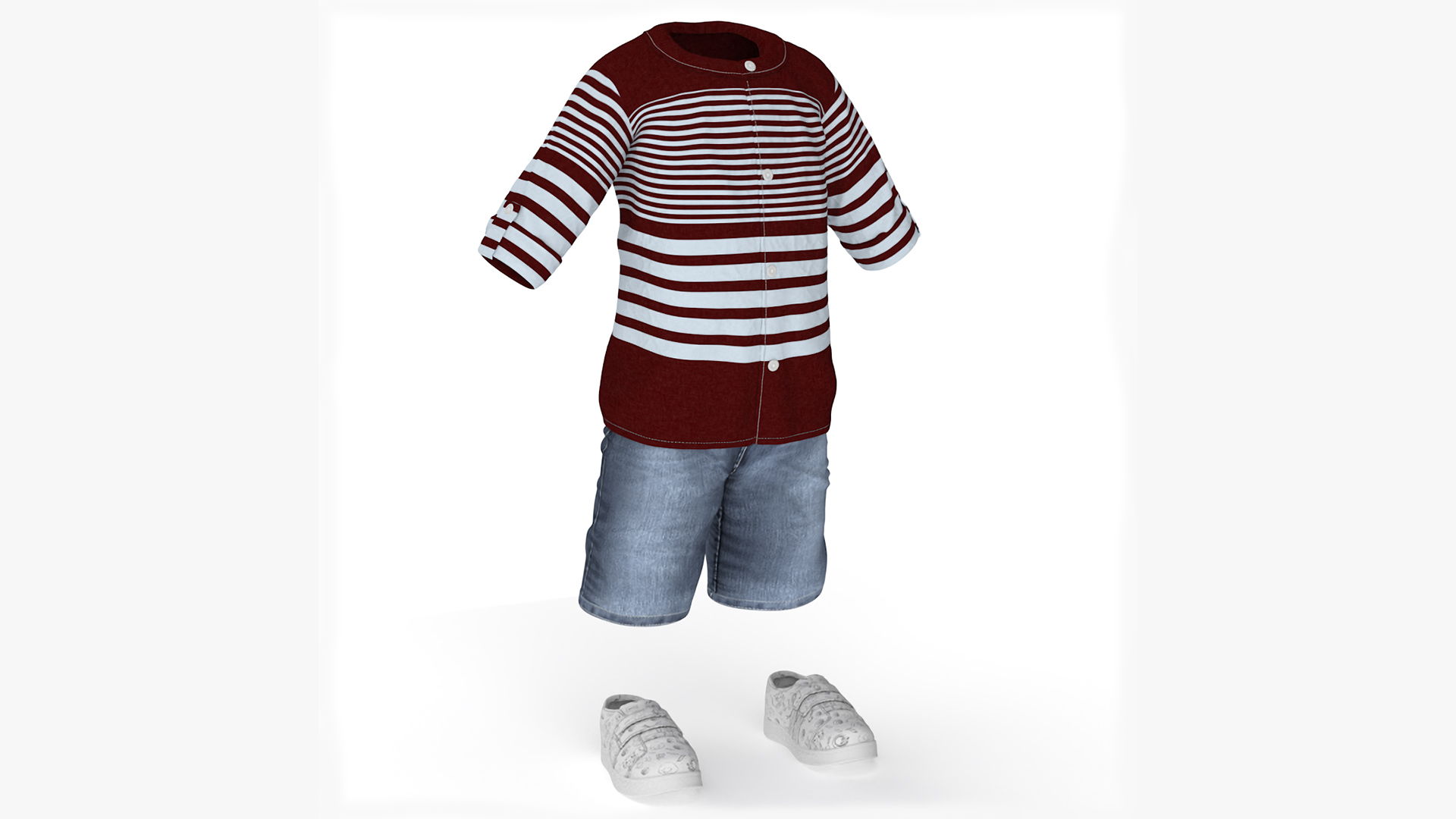 Casual Summer Outfit for Toddler 3D