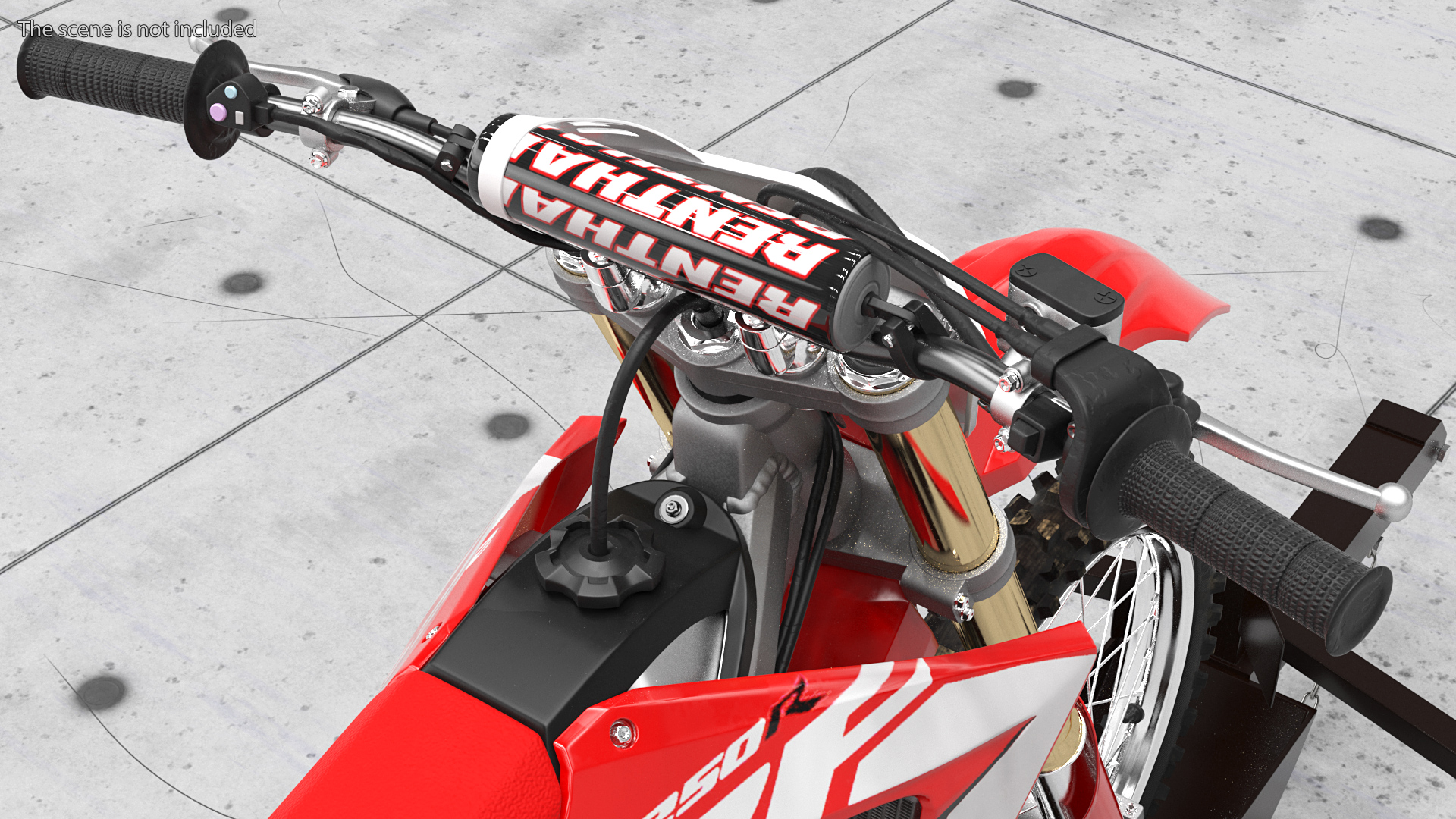 3D Stinger Folding Motorcycle Trailer with Honda CRF250R model