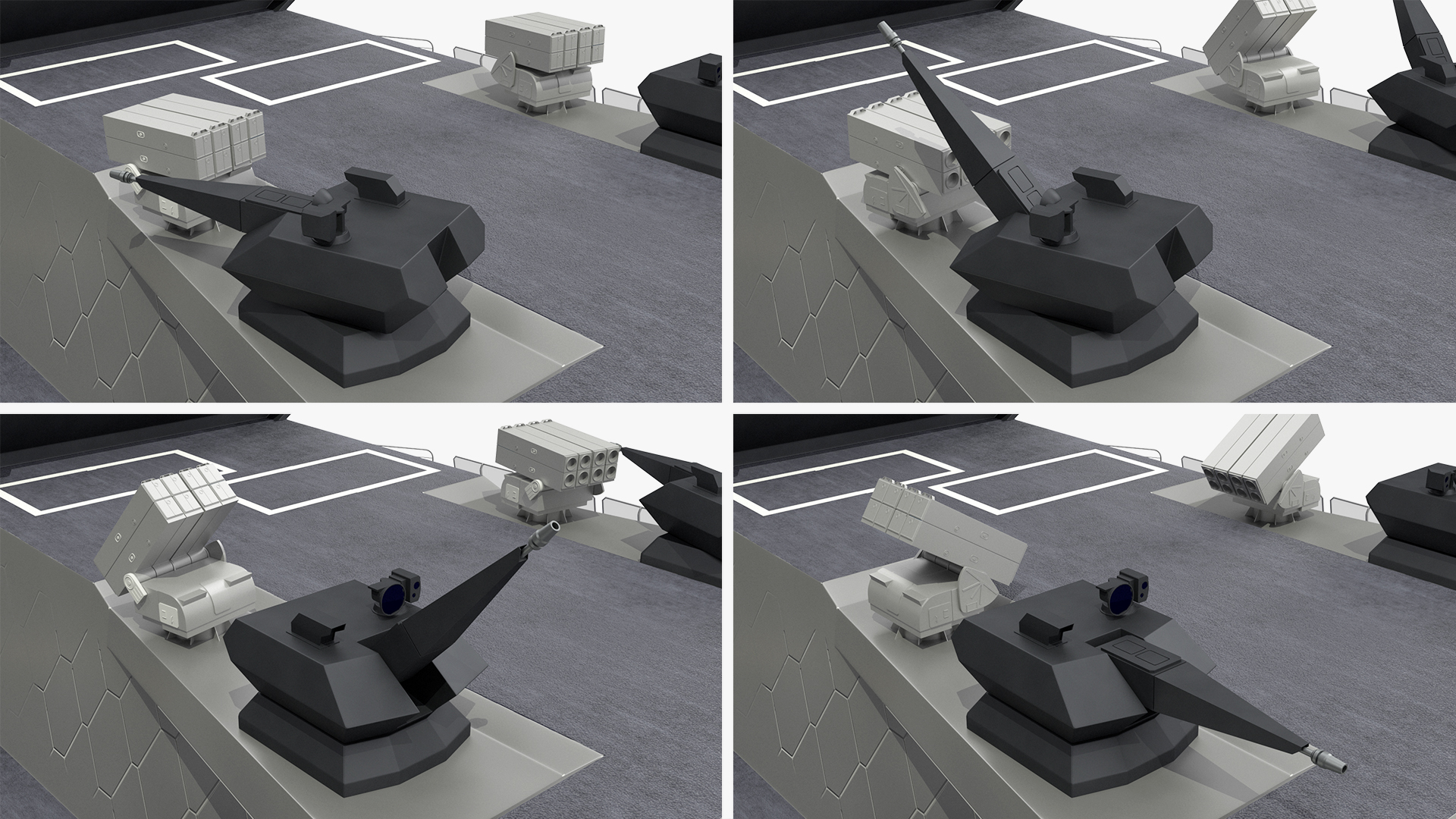 3D model Blue Shark Frigate Rigged