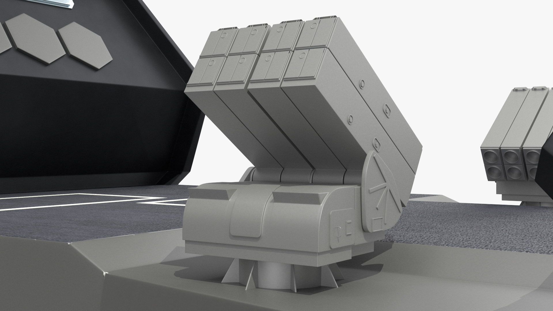 3D model Blue Shark Frigate Rigged