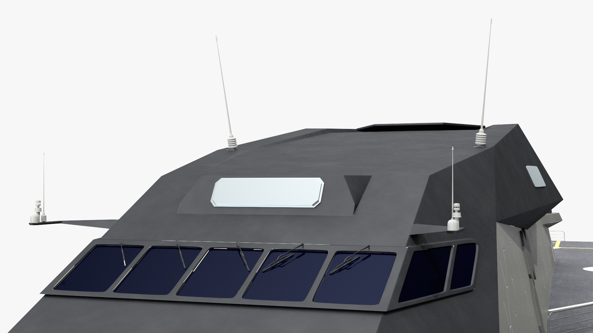 3D model Blue Shark Frigate Rigged