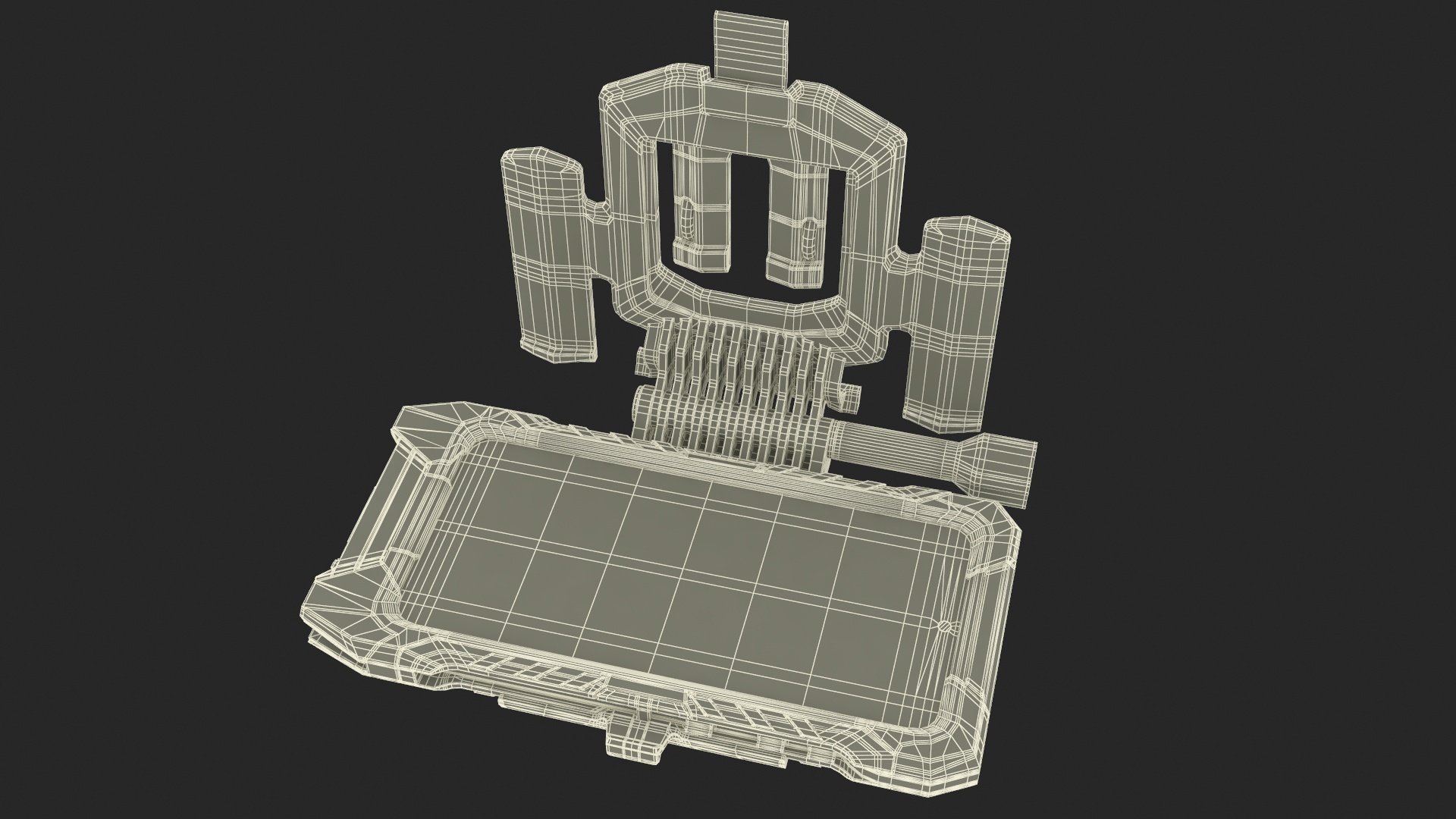 3D model Durable Military Smartphone with Holder Black
