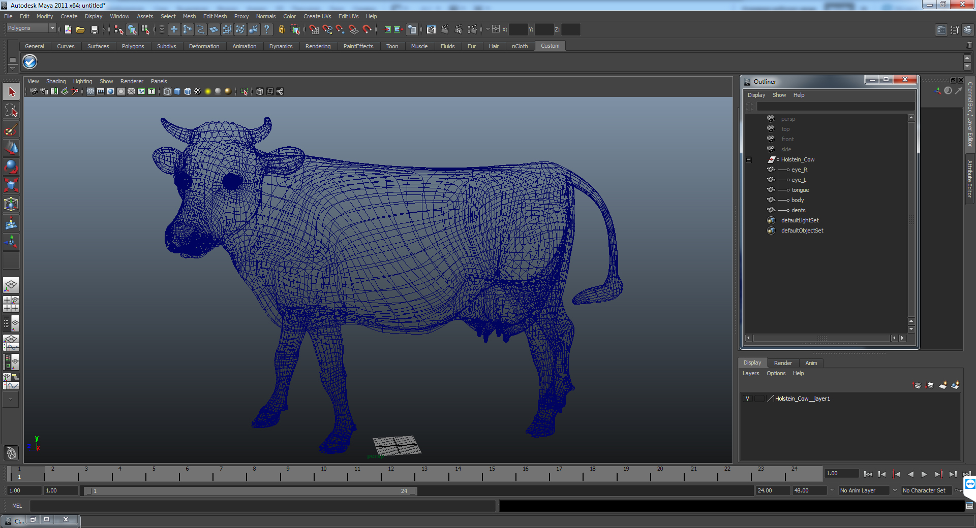 Holstein Cow 3D
