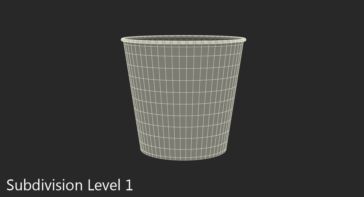 Empty Big Popcorn Bucket 3D model