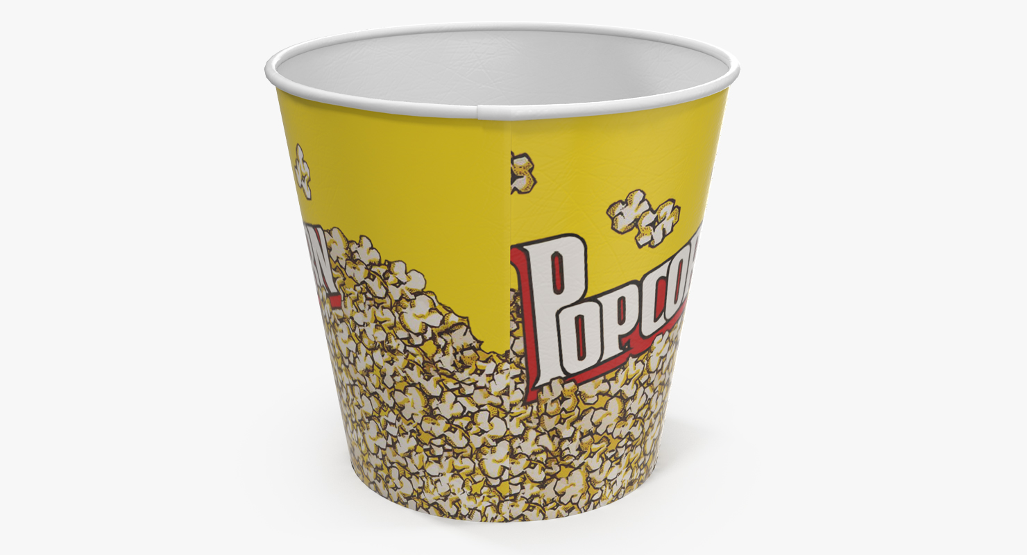 Empty Big Popcorn Bucket 3D model