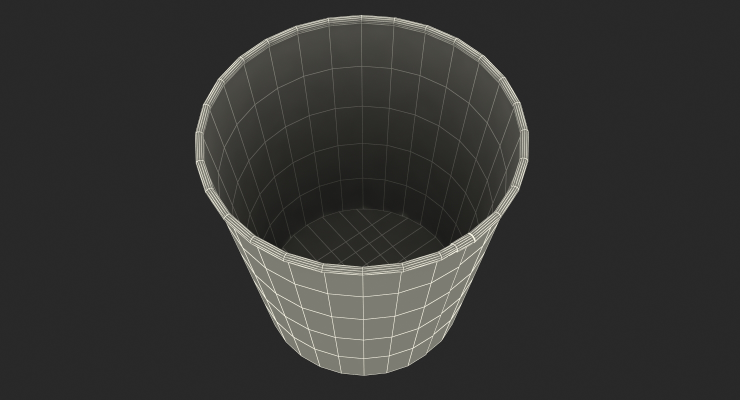 Empty Big Popcorn Bucket 3D model