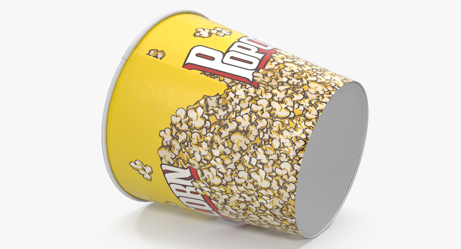 Empty Big Popcorn Bucket 3D model