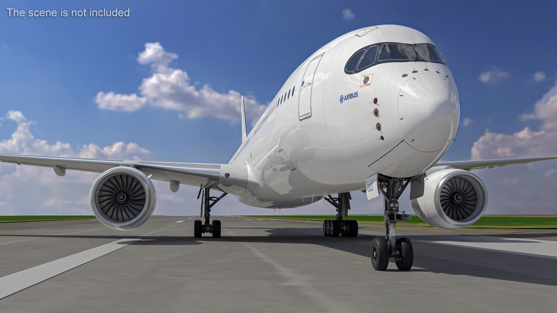 3D Control Tower and Airplane