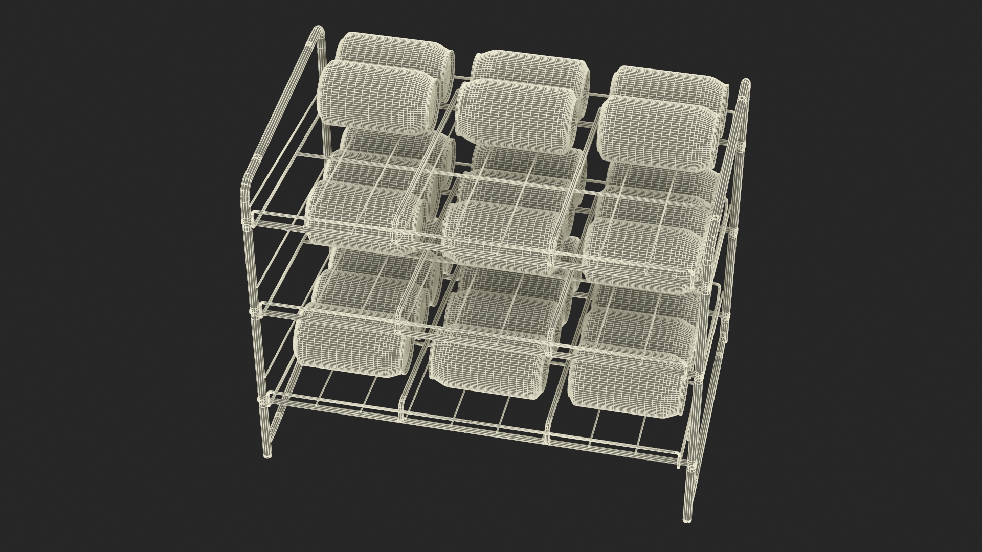 3D model Wide Can Organizer Chrome with Beer Cans