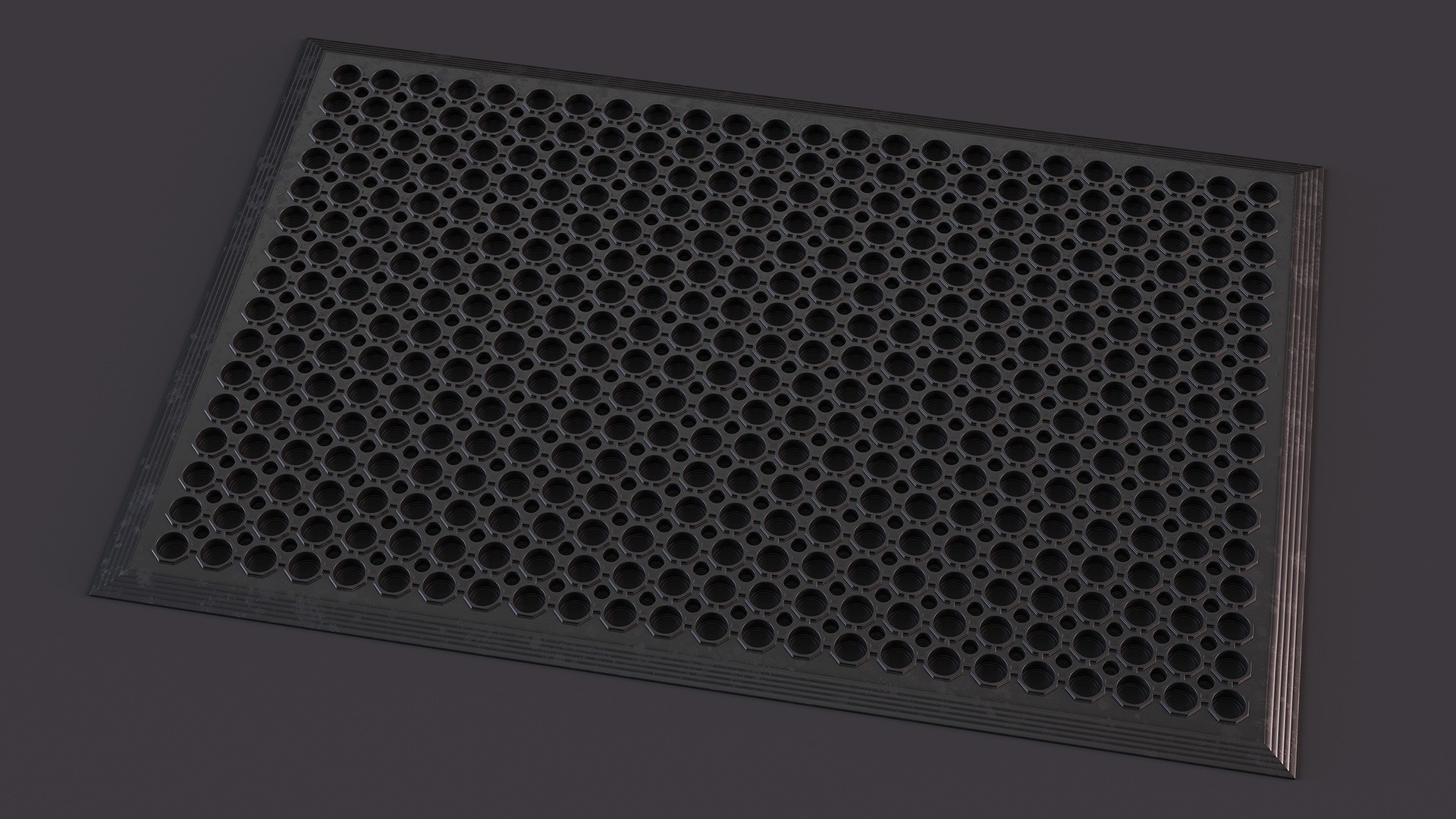 3D Rubber Door Mat Black