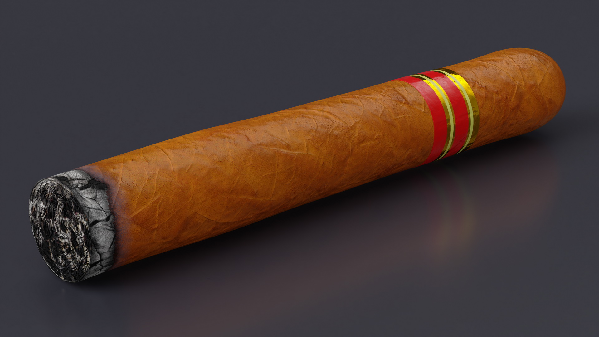 Cigar Thick Lighted 3D model