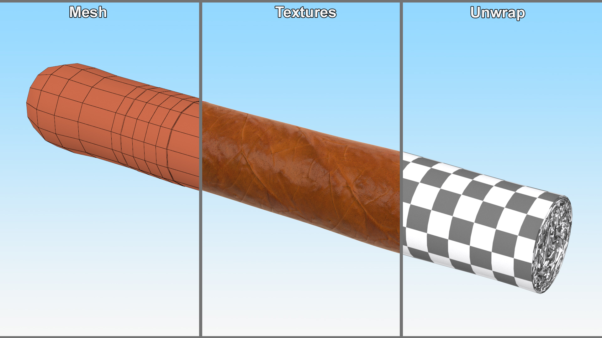 Cigar Thick Lighted 3D model