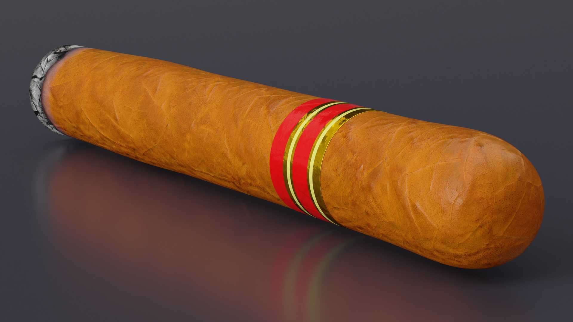 Cigar Thick Lighted 3D model