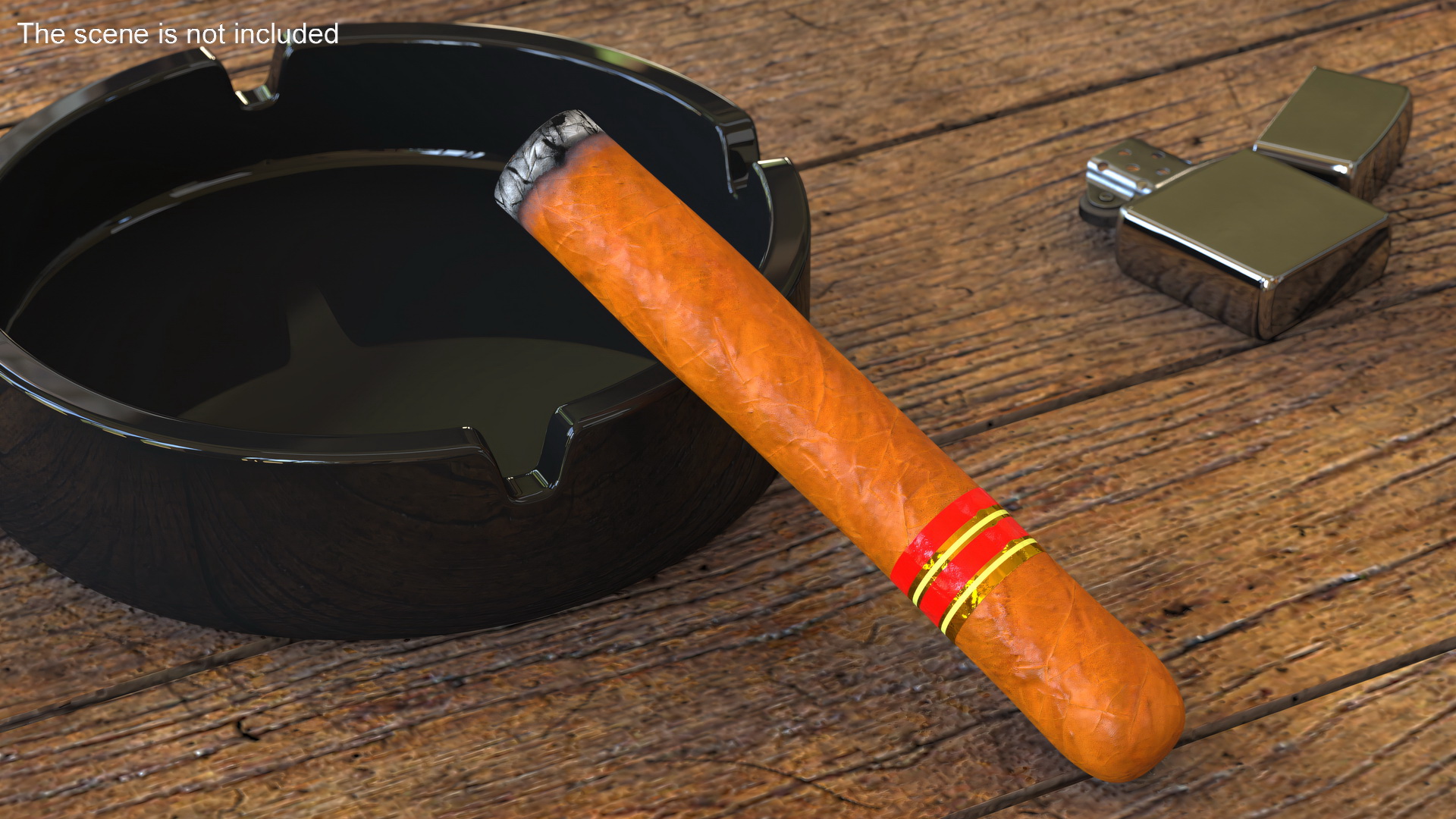 Cigar Thick Lighted 3D model