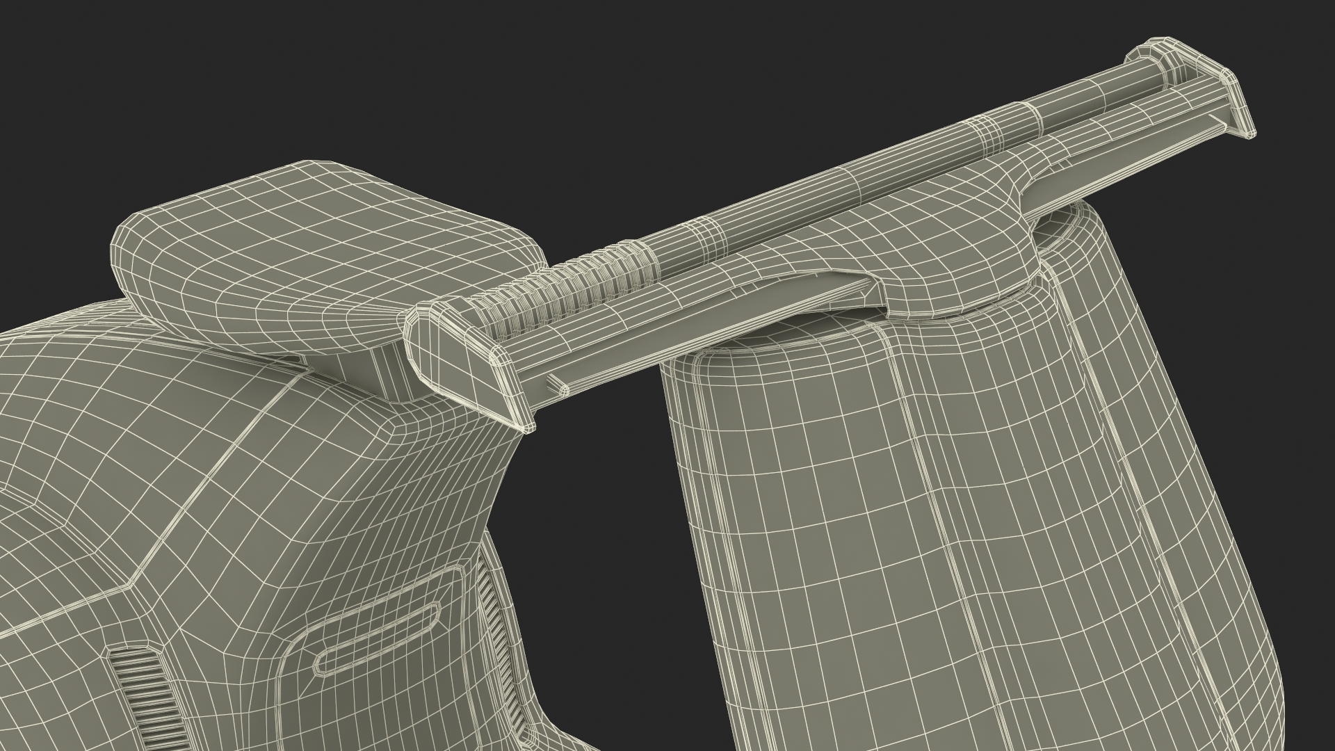 3D model Futuristic Black Electric Scooter Lights On Rigged