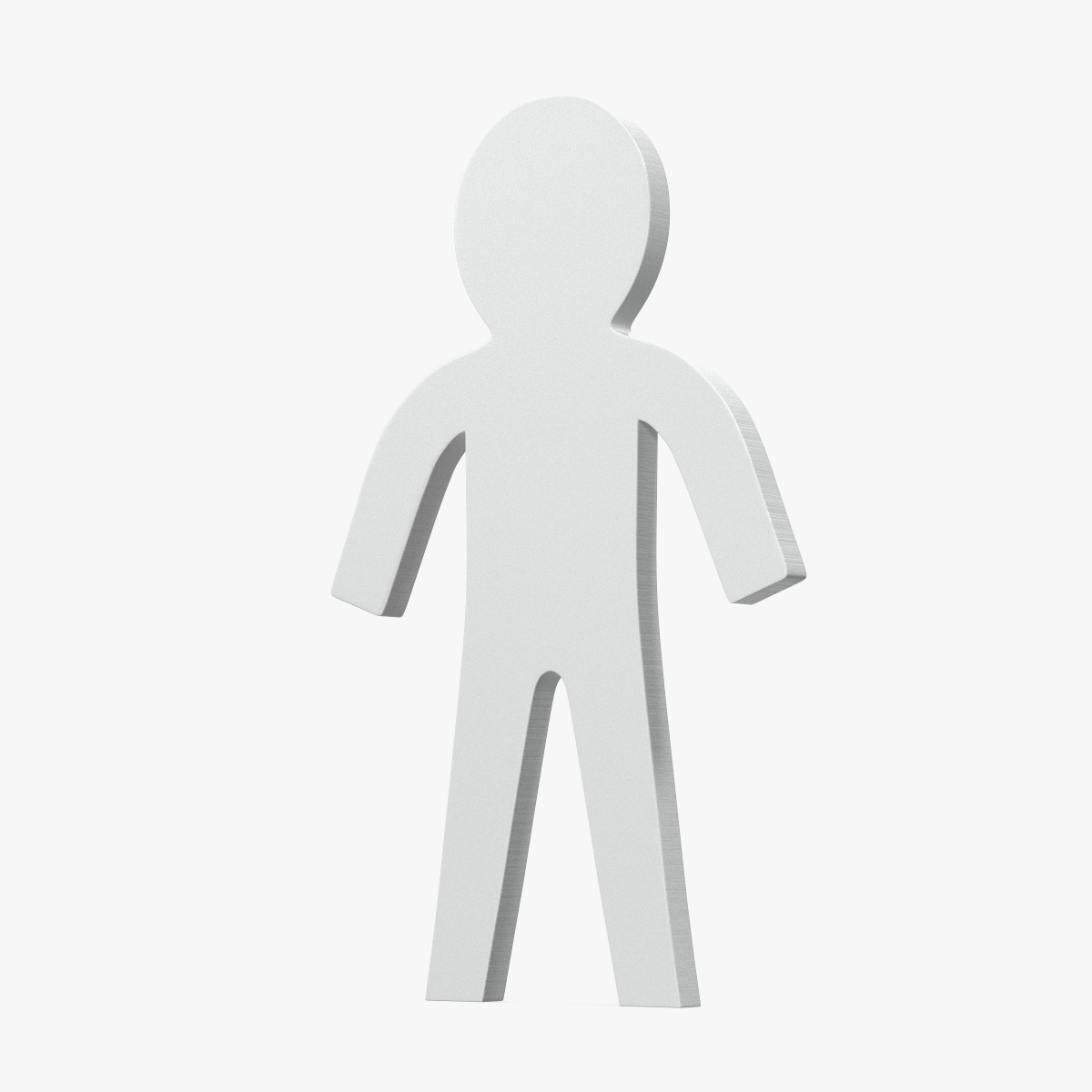 3D Plastic Stickman Rigged White for Maya model