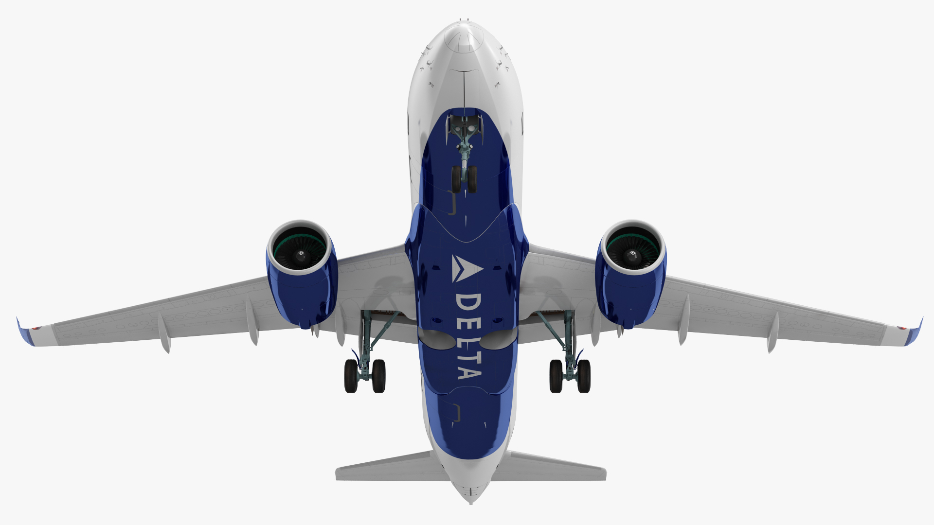 Airbus A220 100 Delta Detailed Interior 3D model