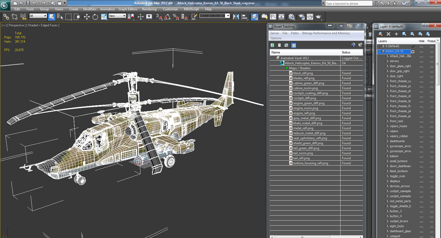 3D Attack Helicopter Kamov KA 50 Black Shark