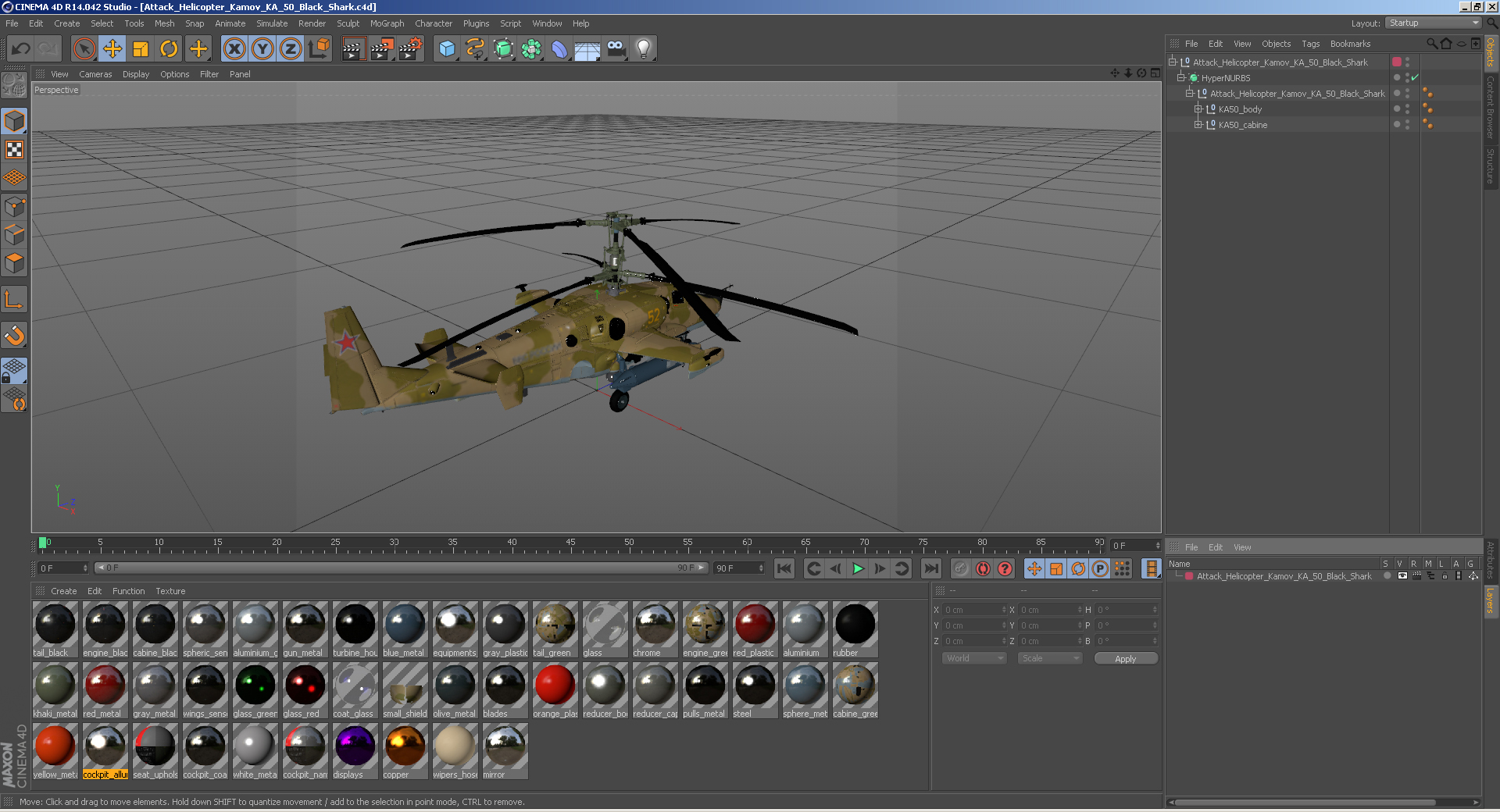 3D Attack Helicopter Kamov KA 50 Black Shark