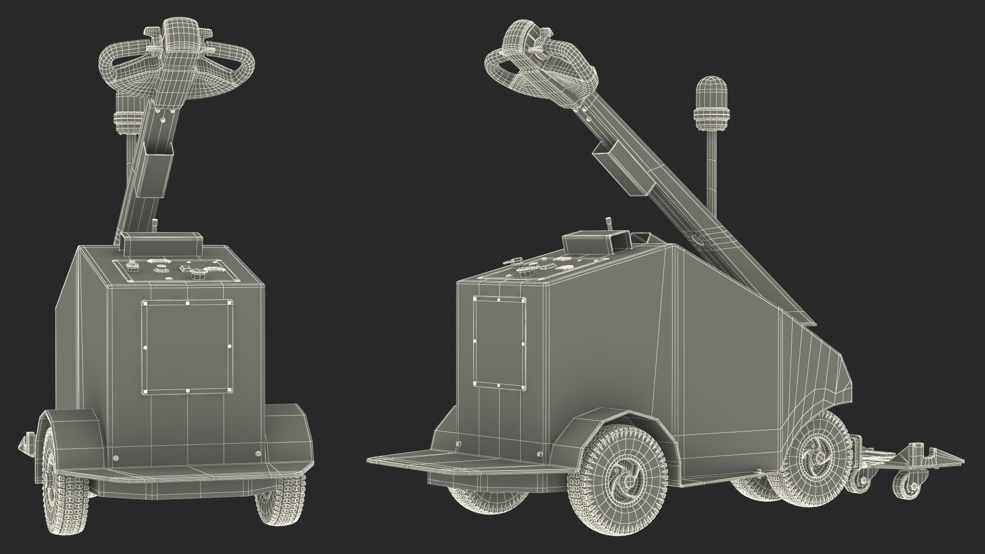 Electric Trolley Mover Blue 3D