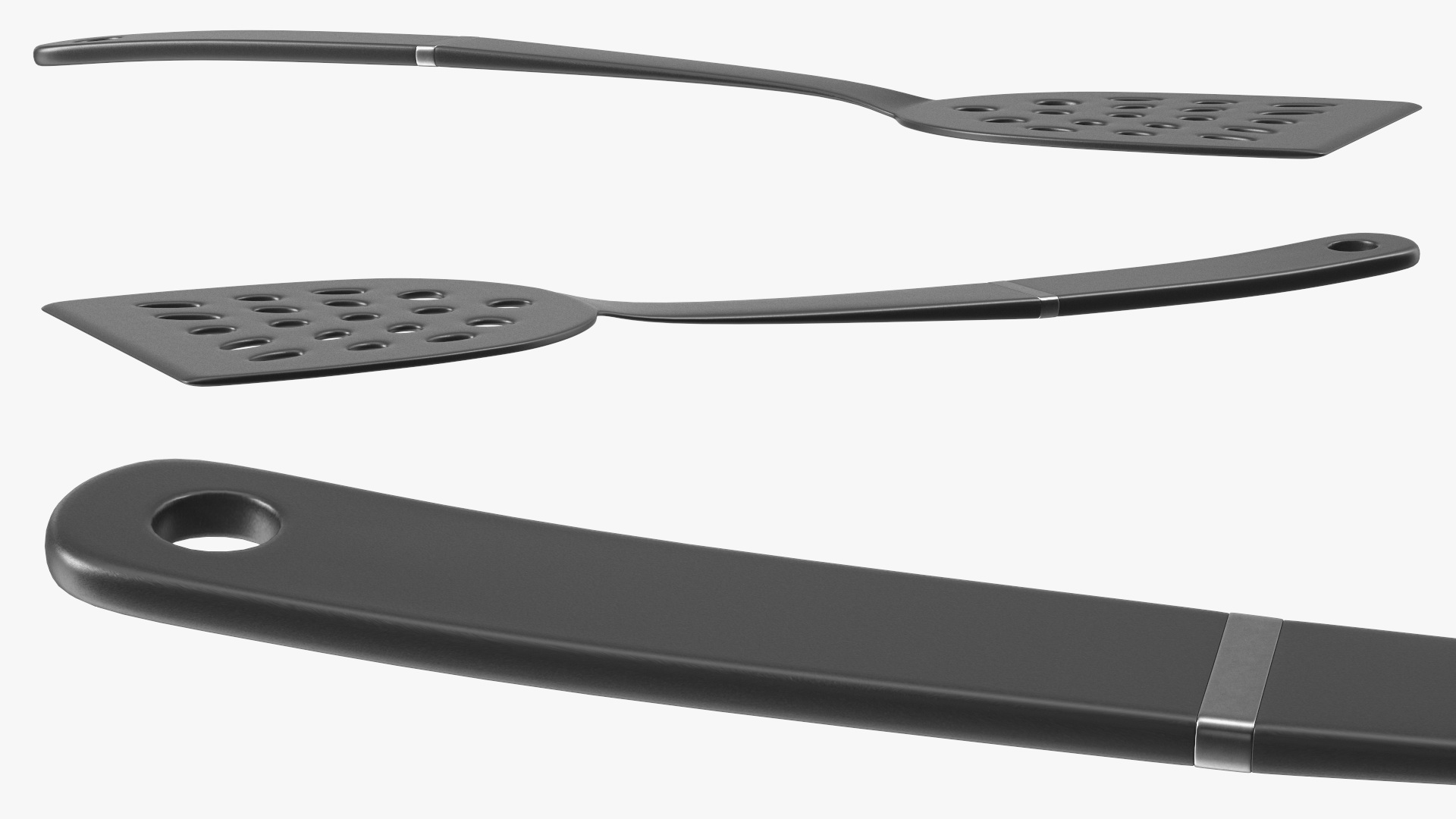 Nylon Black Frying Spoon 3D model