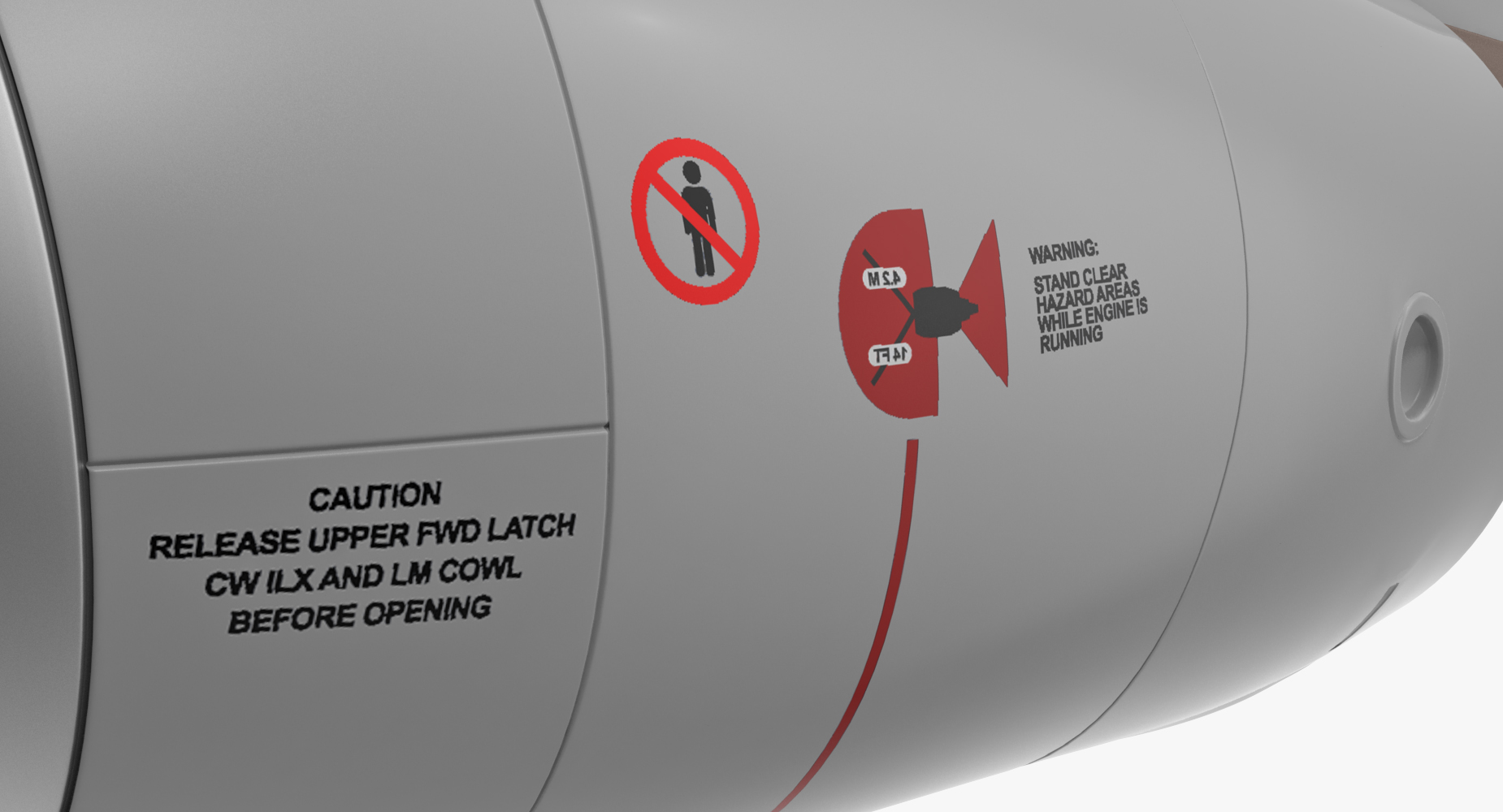 3D Aircraft Jet Turbofan Engine model