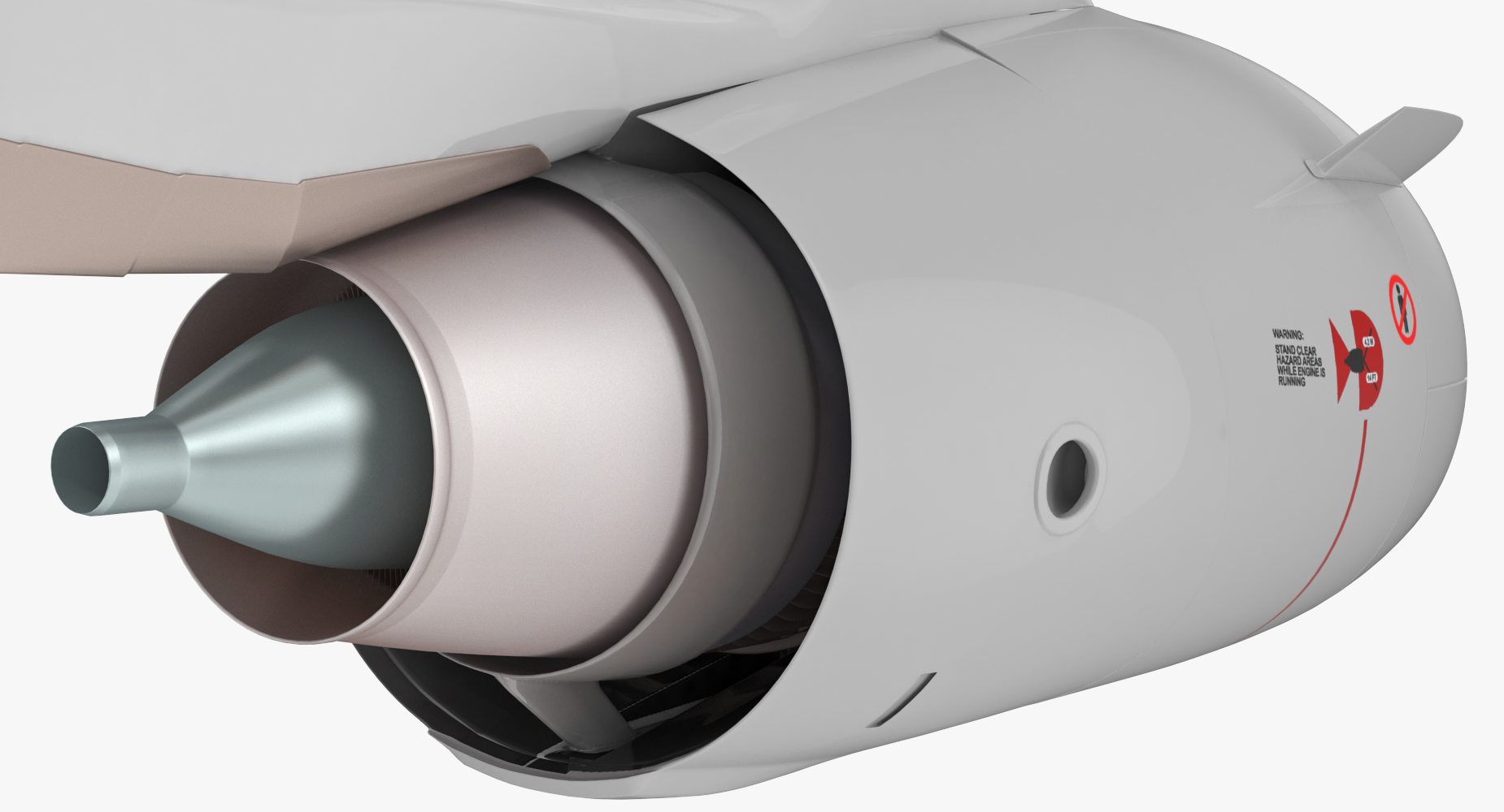 3D Aircraft Jet Turbofan Engine model