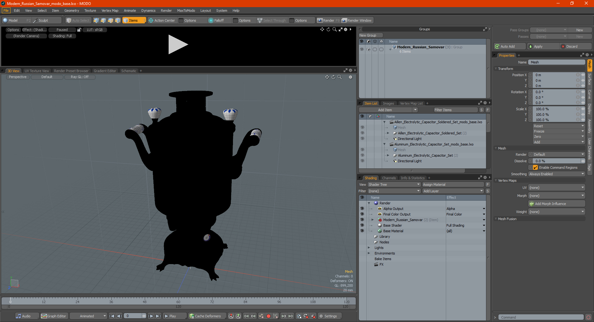 Modern Russian Samovar 3D
