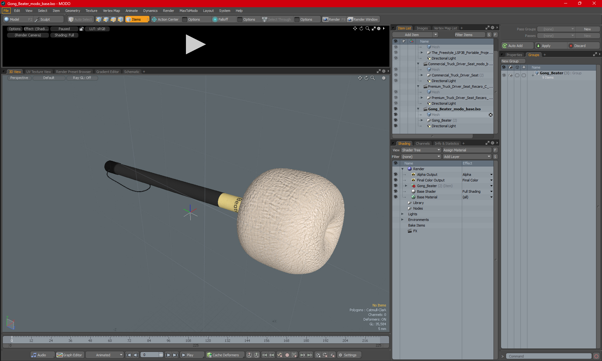 3D Gong Beater