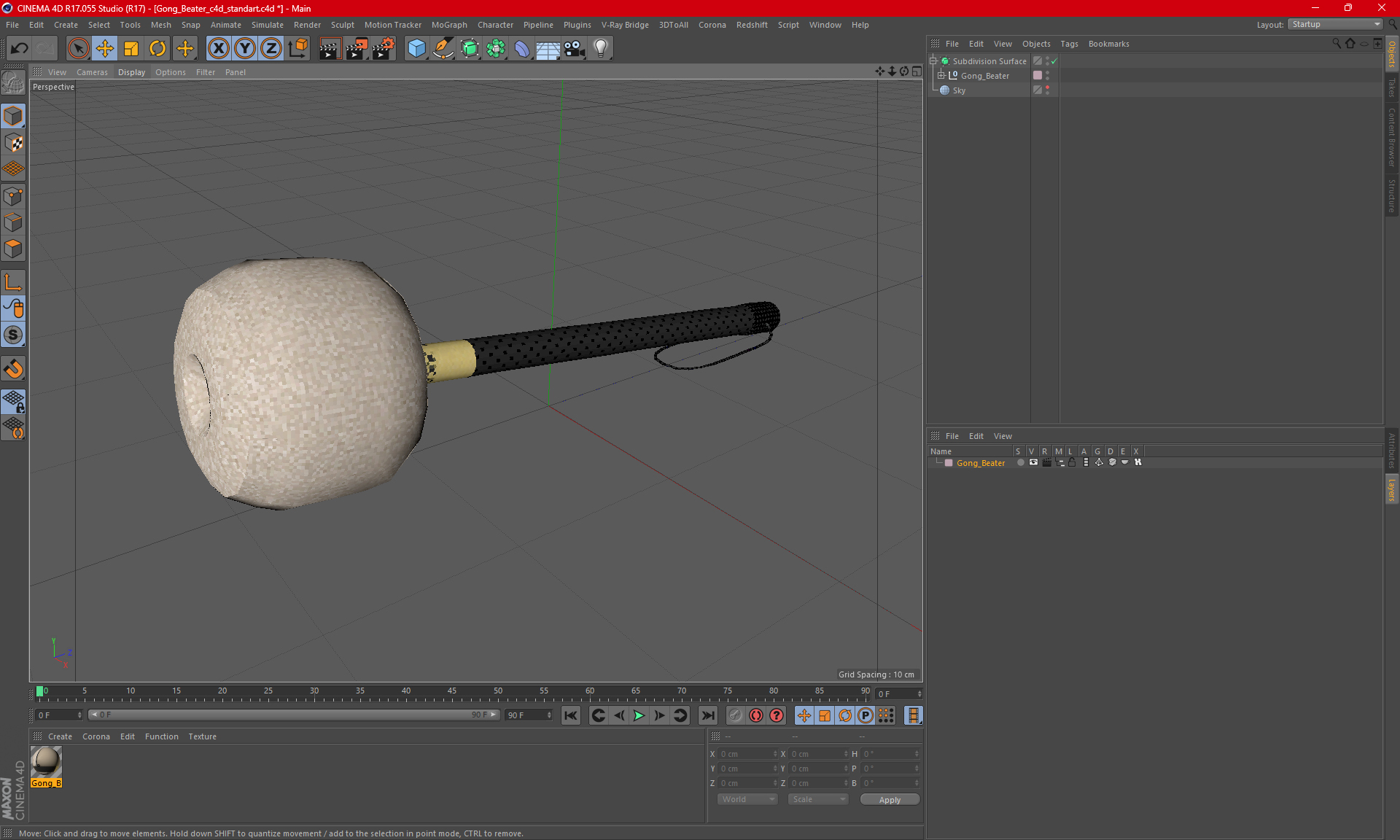 3D Gong Beater