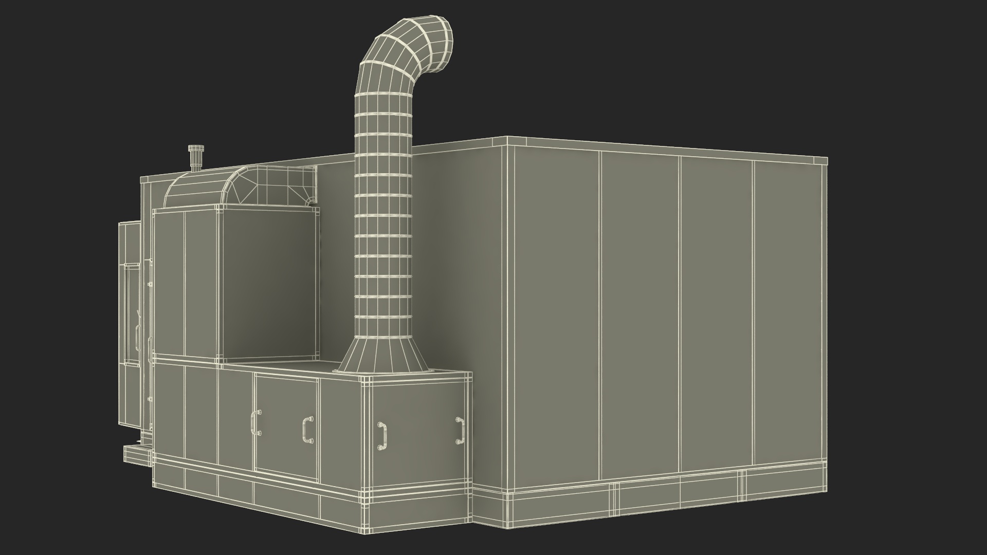 3D model Vehicle Paint Booth with Car Inside