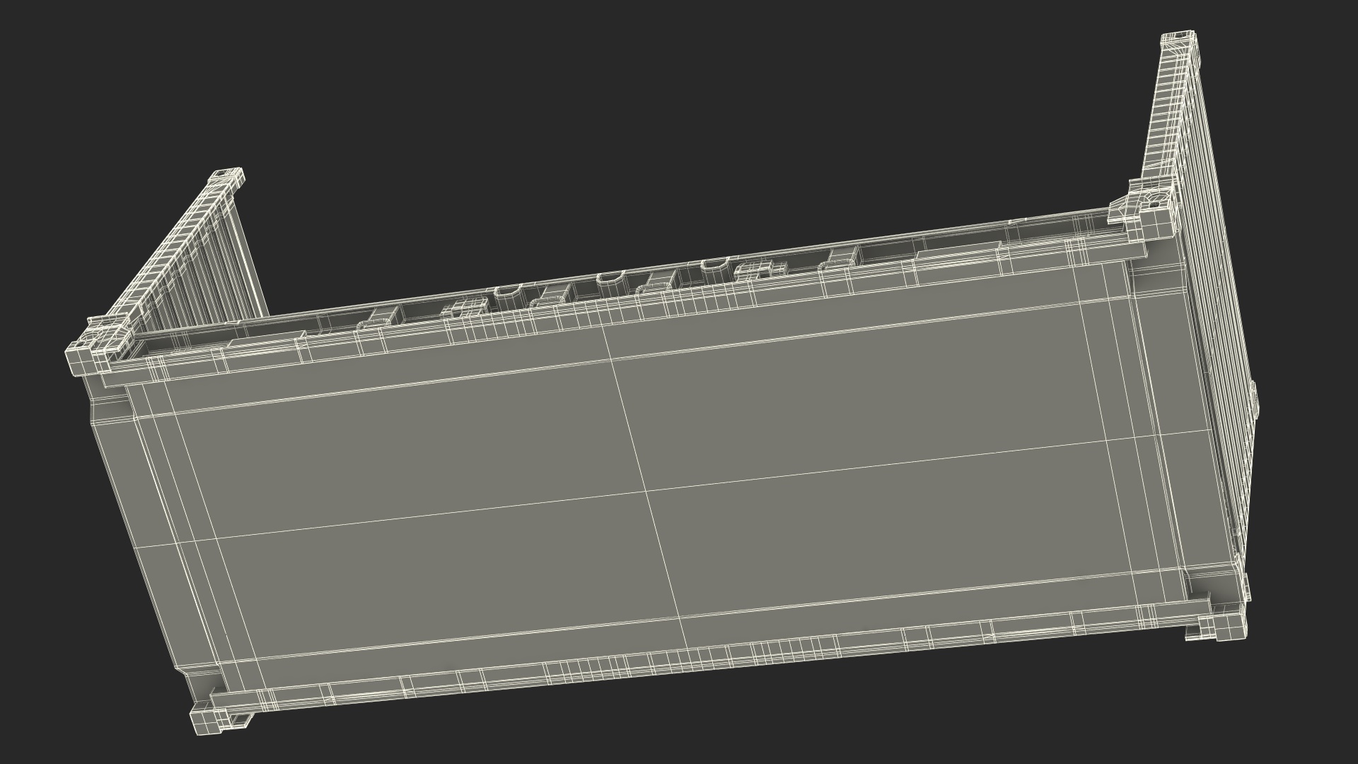 3D Rectangular Flat Rack Collapsible model