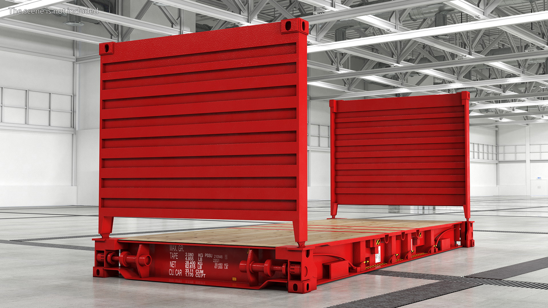 3D Rectangular Flat Rack Collapsible model