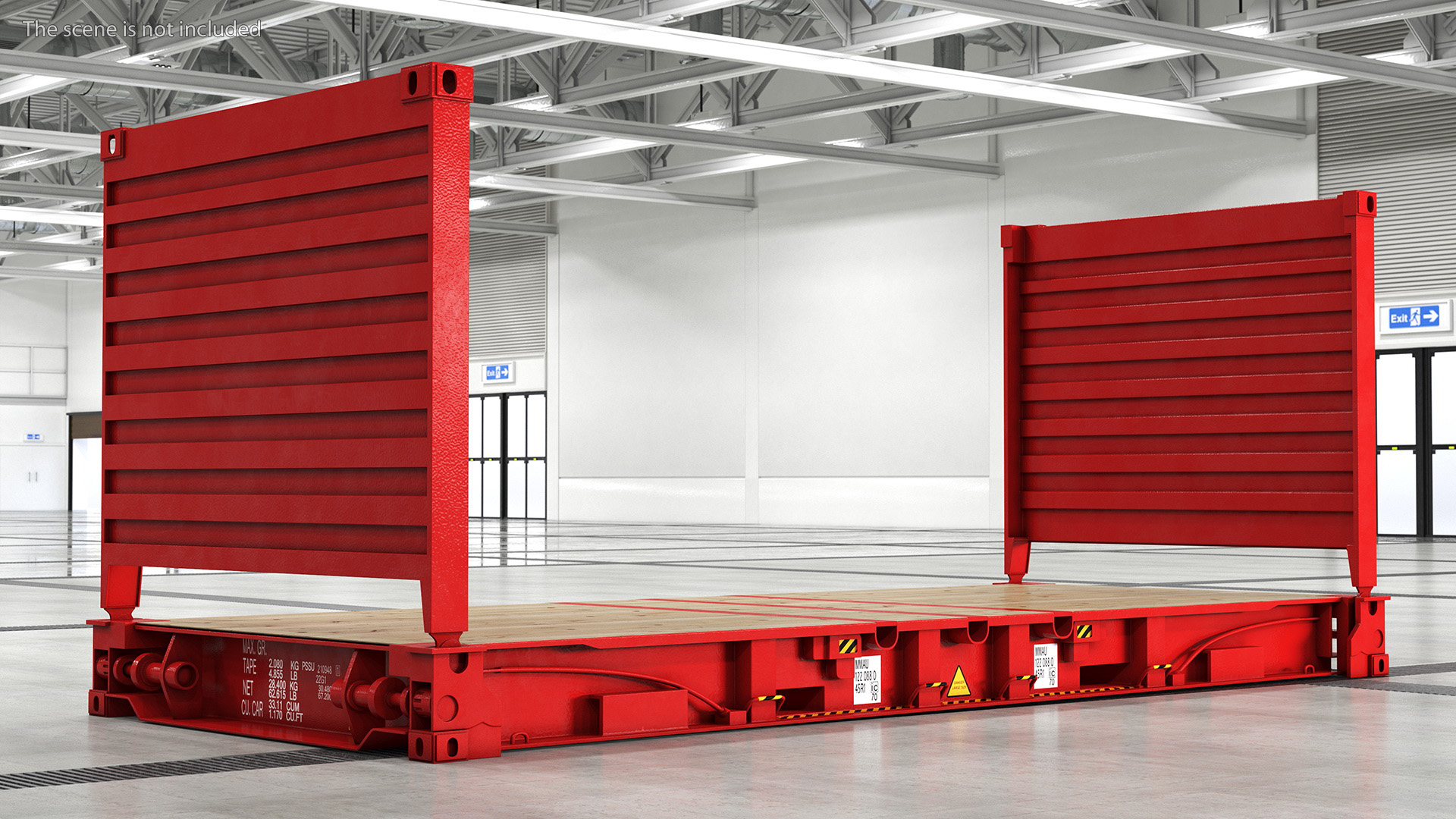 3D Rectangular Flat Rack Collapsible model