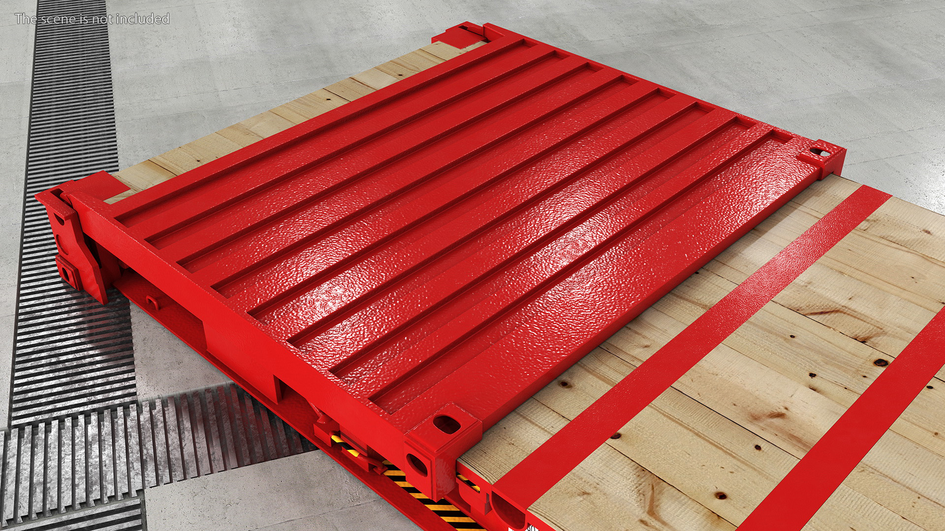 3D Rectangular Flat Rack Collapsible model