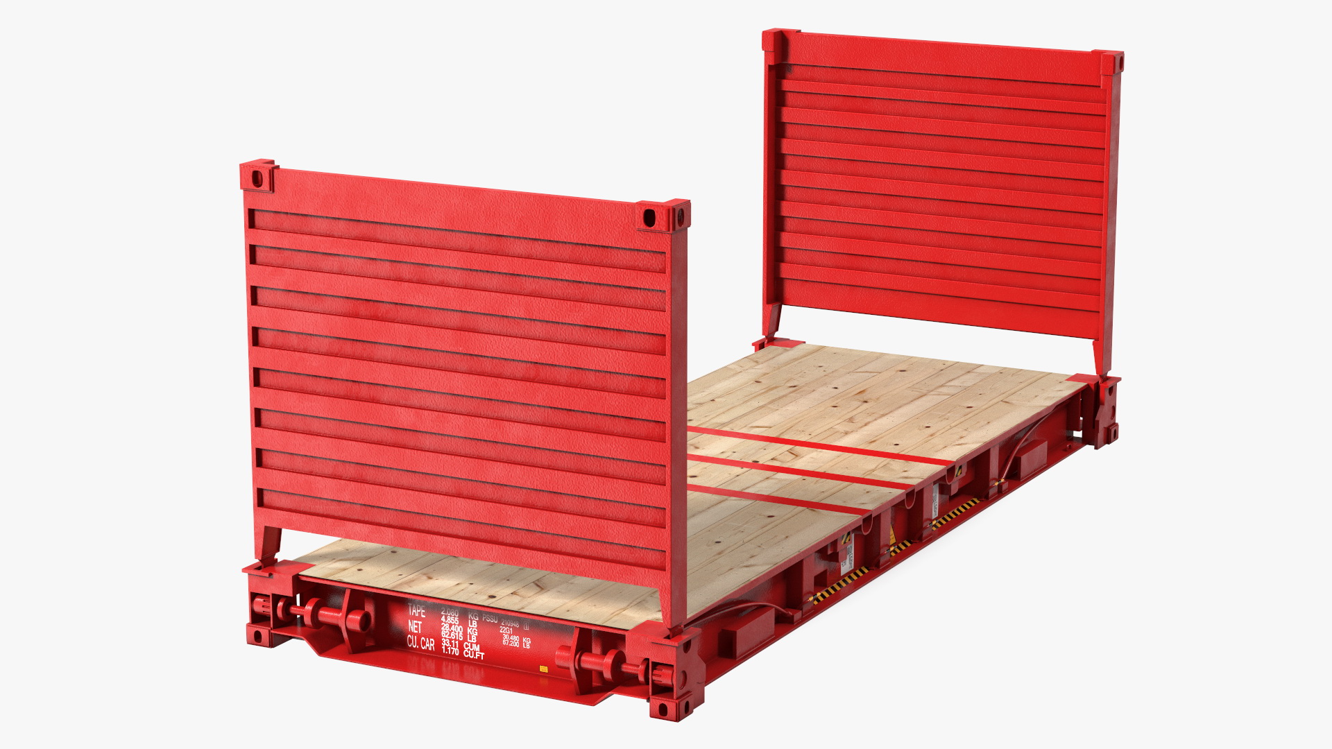 3D Rectangular Flat Rack Collapsible model