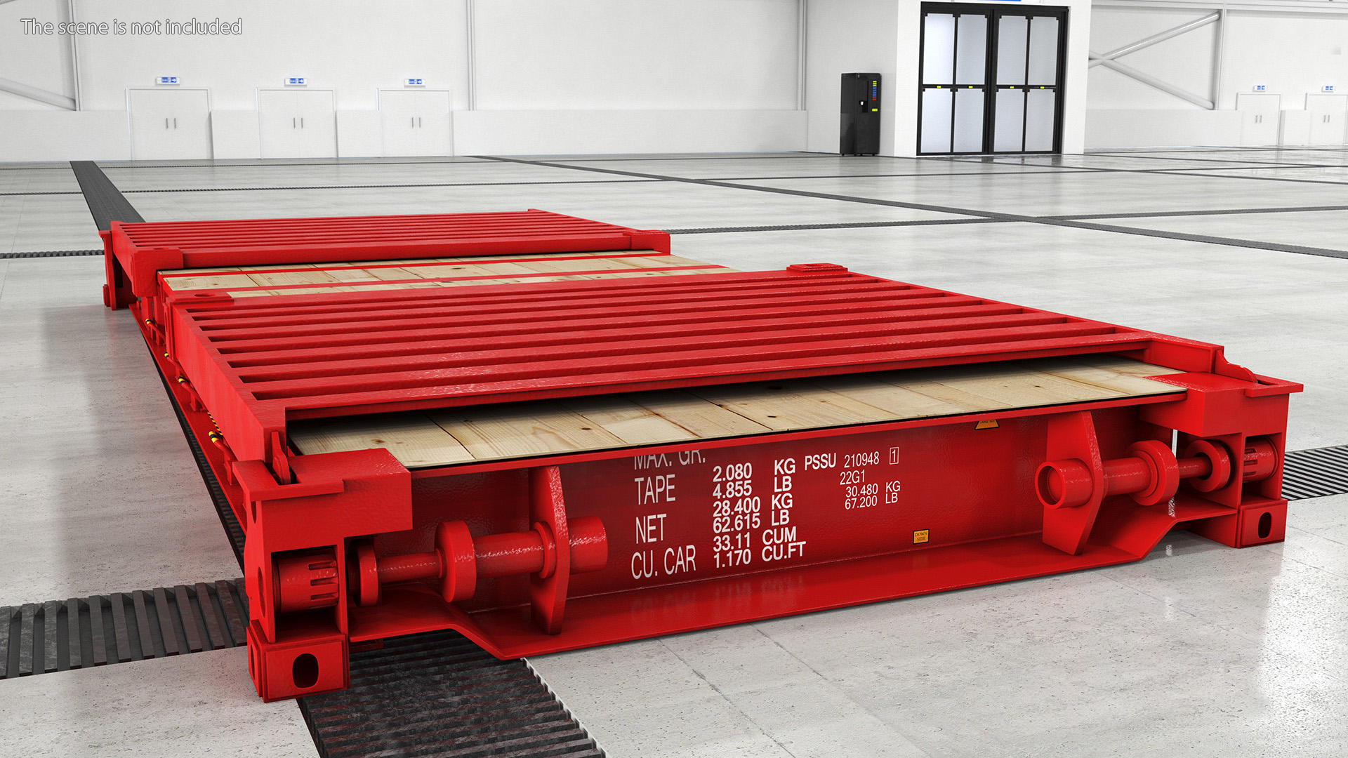 3D Rectangular Flat Rack Collapsible model